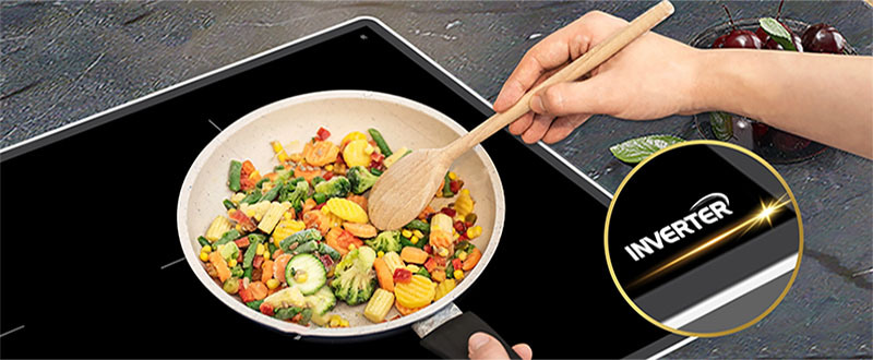 Bếp đôi điện từ Inverter Nagakawa UltraSlim NK2C26MB - Hàng chính hãng