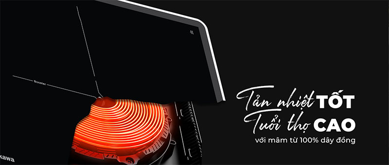 Bếp đôi điện từ Inverter Nagakawa UltraSlim NK2C26MB - Hàng chính hãng