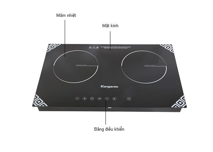 Bếp đôi điện từ Kangaroo KG498i