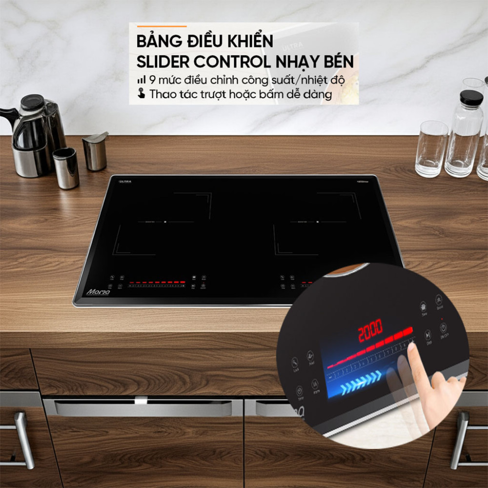 Bếp đôi điện từ Sunhouse Mama MMB82272-T - Hàng chính hãng