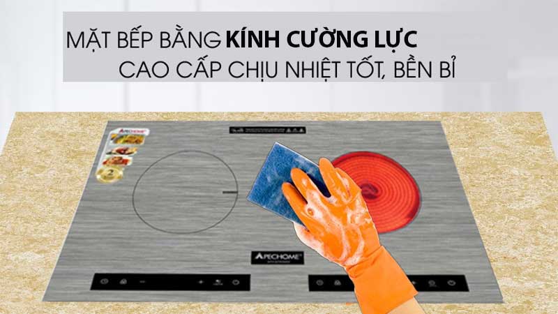 Bếp đôi điện từ hồng ngoại Apechome APH-QT40Max - Hàng chính hãng