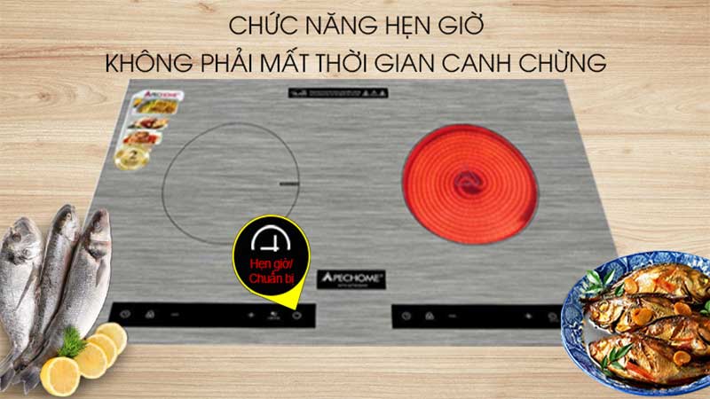 Bếp đôi điện từ hồng ngoại Apechome APH-QT40Max - Hàng chính hãng