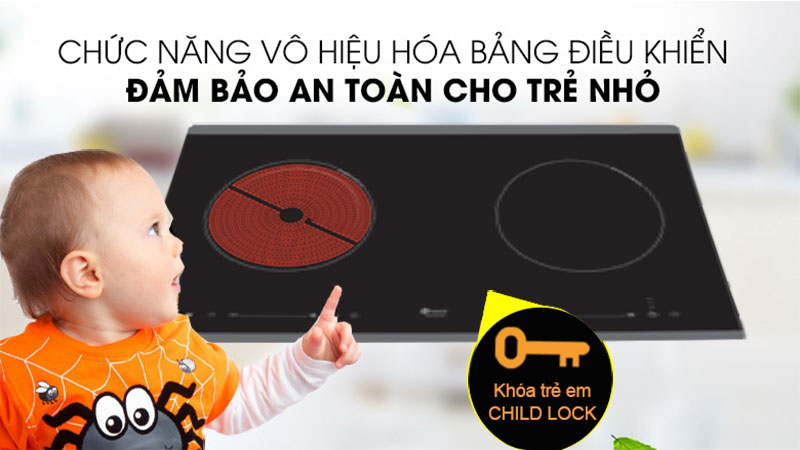 Bếp đôi điện từ hồng ngoại Arber AB-398 - Hàng chính hãng