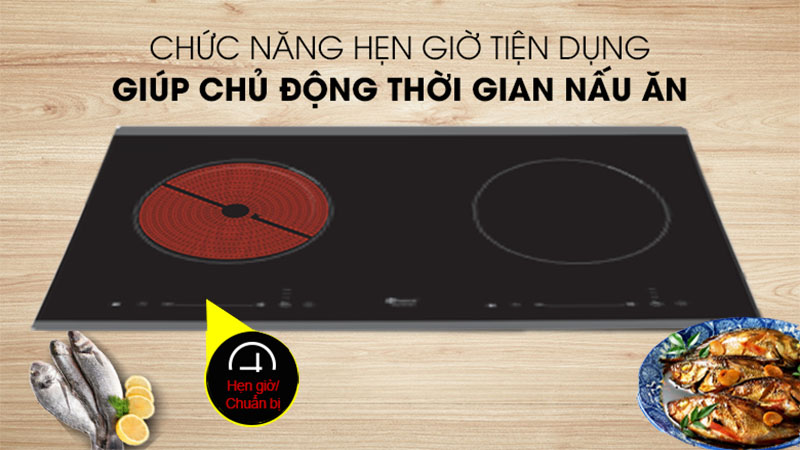 Bếp đôi điện từ hồng ngoại Arber AB-398 - Hàng chính hãng