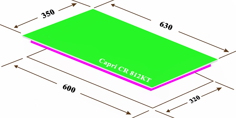 Bếp đôi điện từ hồng ngoại Capri CR-812KT - Hàng chính hãng