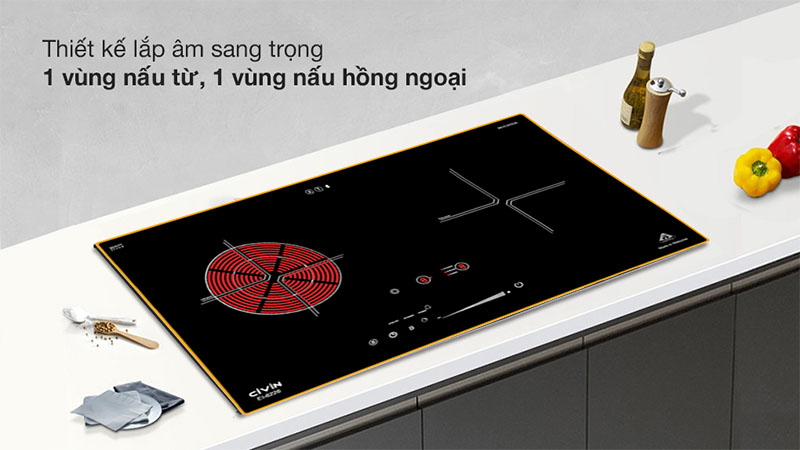 Bếp đôi điện từ hồng ngoại Civin CV-655/EI-6226 - Hàng chính hãng