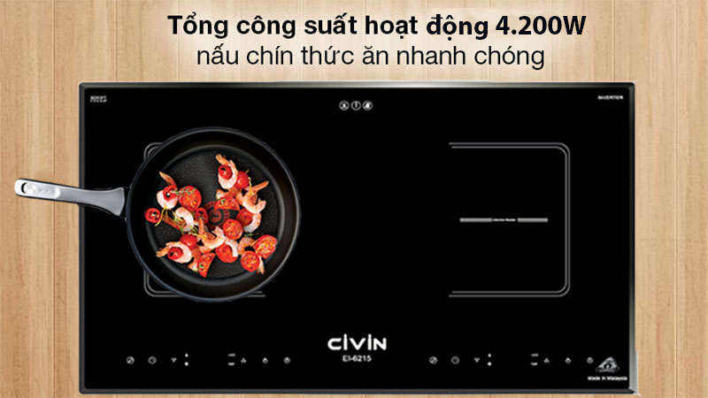 Bếp đôi điện từ hồng ngoại Civin CV-658/EI-6215 - Hàng chính hãng