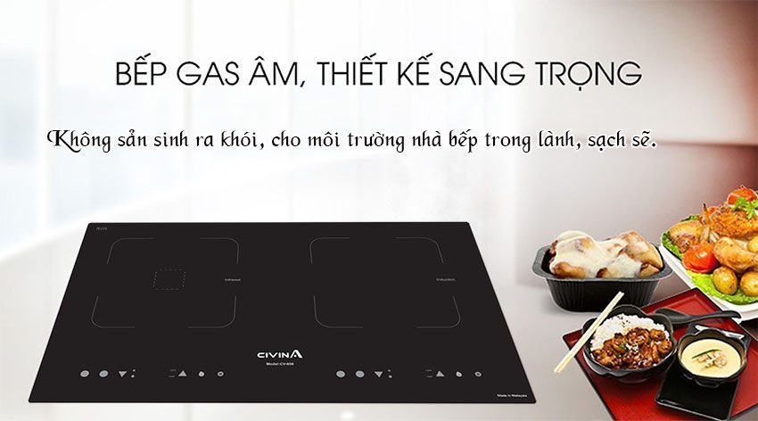 Chức năng của bếp đôi điện từ hồng ngoại Civina CV-656