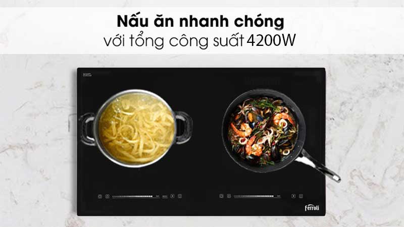 Công suất của Bếp đôi điện từ hồng ngoại Ferroli IC4200DD