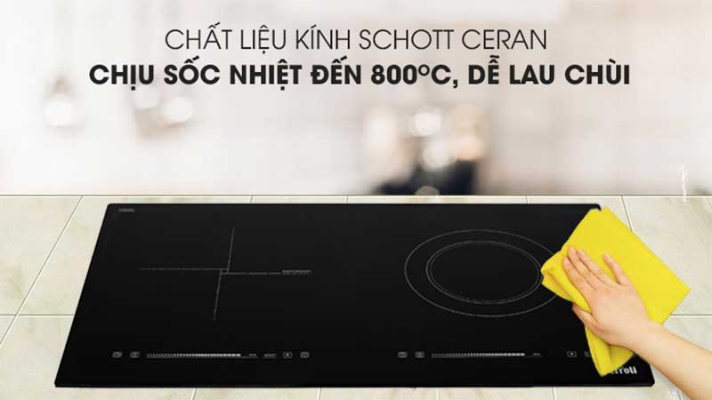 Mặt kính của Bếp đôi điện từ hồng ngoại Ferroli IC4200DD