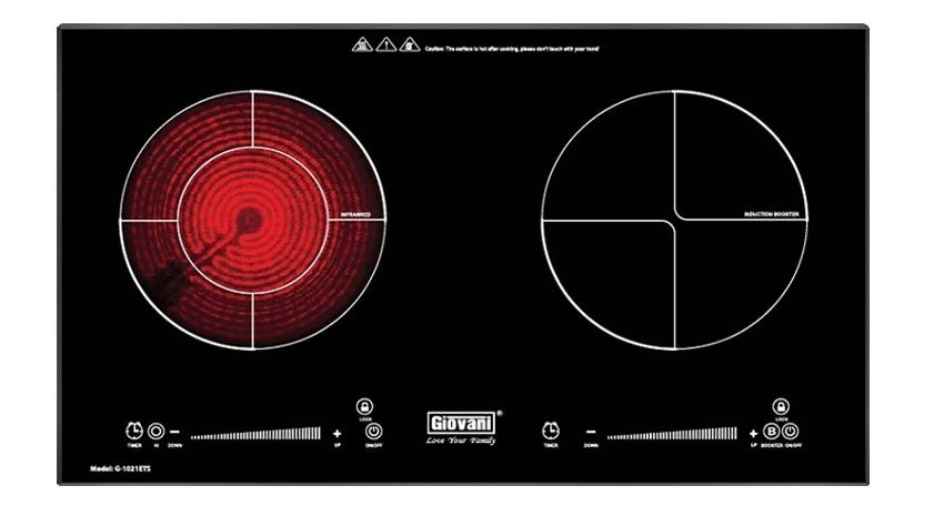 Bếp đôi điện từ hồng ngoại Giovani G-1021 ETS - Hàng chính hãng
