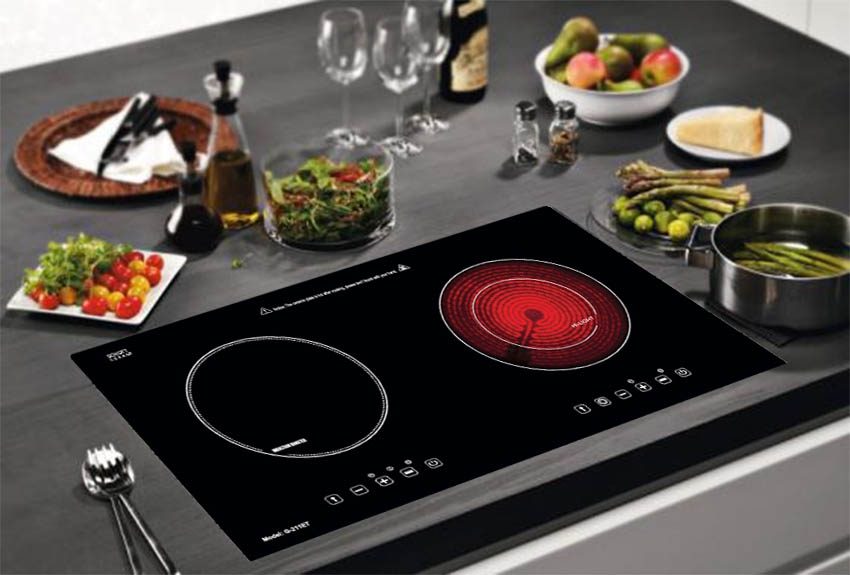 Bếp đôi điện từ hồng ngoại Giovani G-211ET với thiết kế lắp âm sang trọng
