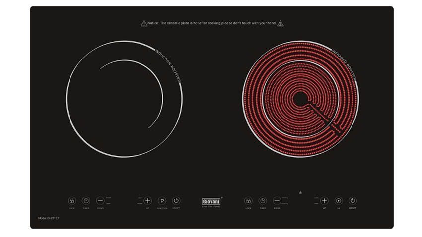 Bếp đôi điện từ hồng ngoại Giovani G-231ET - Hàng chính hãng