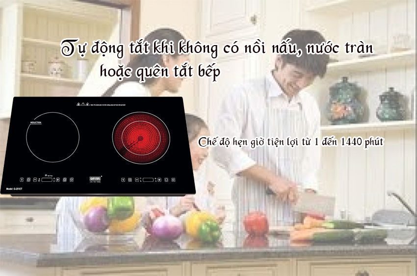 Bếp đôi điện từ hồng ngoại Giovani G-251ET - Hàng chính hãng