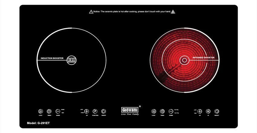 Bếp đôi điện từ hồng ngoại Giovani G-291ET - Hàng chính hãng