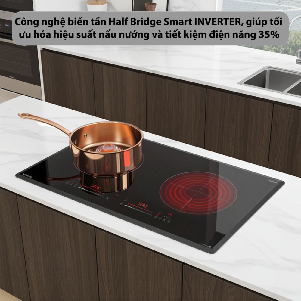 Bếp đôi điện từ hồng ngoại GrandX GX-E795LUX - Hàng chính hãng