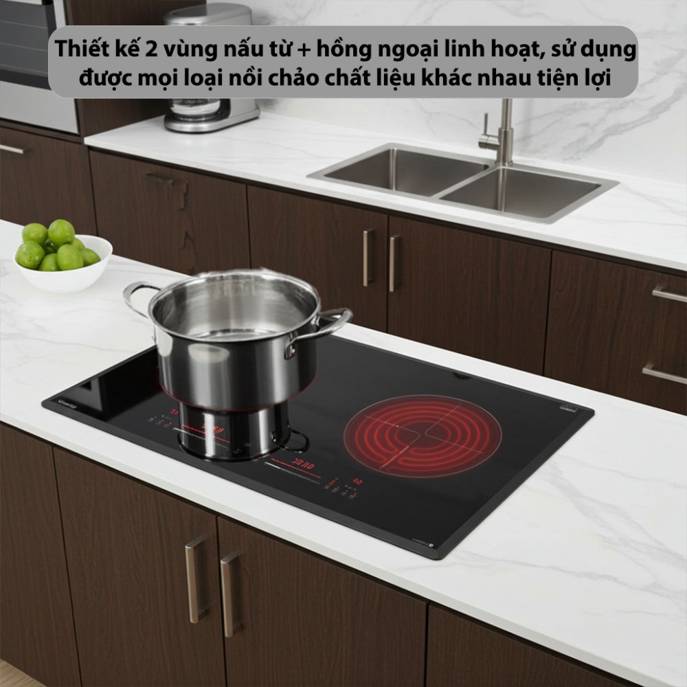 Bếp đôi điện từ hồng ngoại GrandX GX-E795LUX - Hàng chính hãng