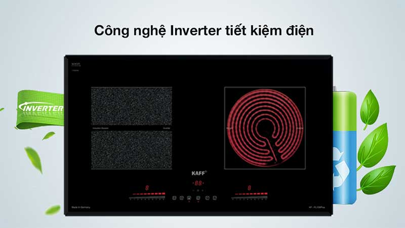 Bếp đôi điện từ hồng ngoại Kaff KF-FL108 PLUS (Made in Germany) - Hàng chính hãng