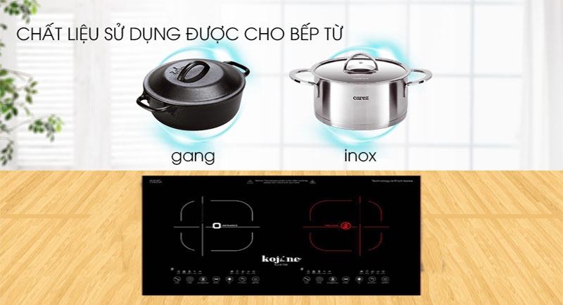 Bếp đôi điện từ và hồng ngoại Kojine KJ-6158 - Hàng chính hãng