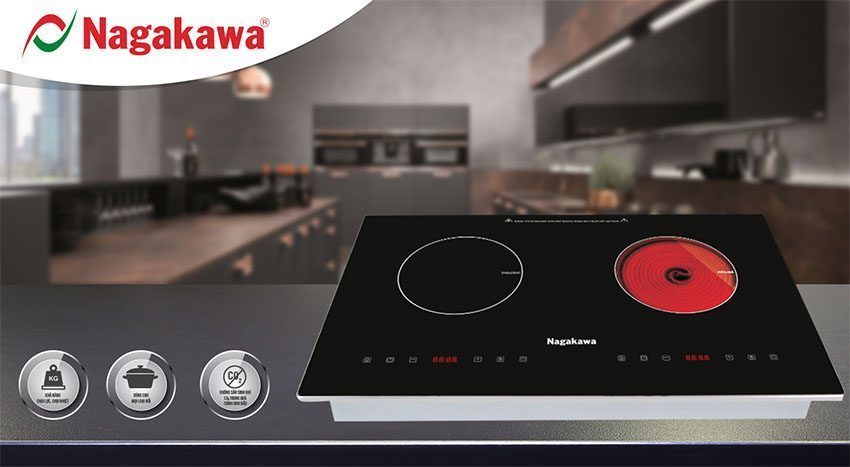 Bếp đôi điện từ hồng ngoại Nagakawa NAG1251 - Hàng chính hãng
