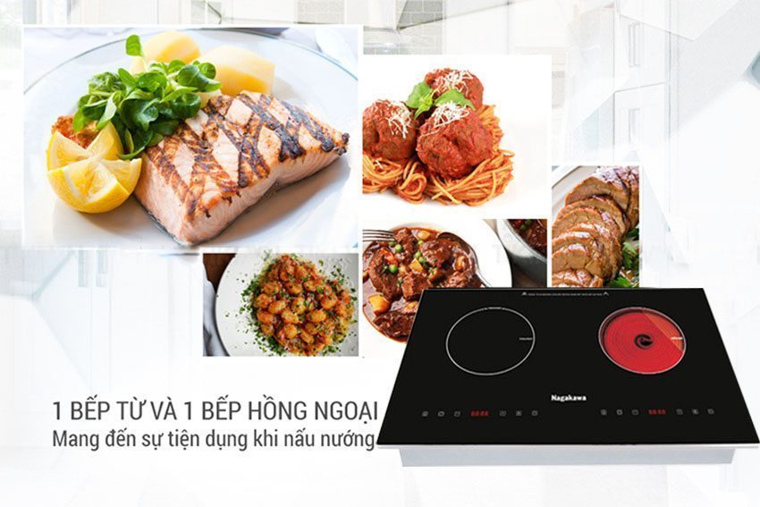 Bếp đôi điện từ hồng ngoại Nagakawa NAG1251 - Hàng chính hãng