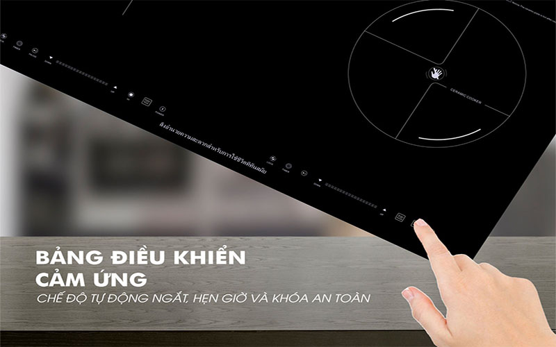 Bảng điều khiển của Bếp đôi điện từ hồng ngoại Panworld PW-1924