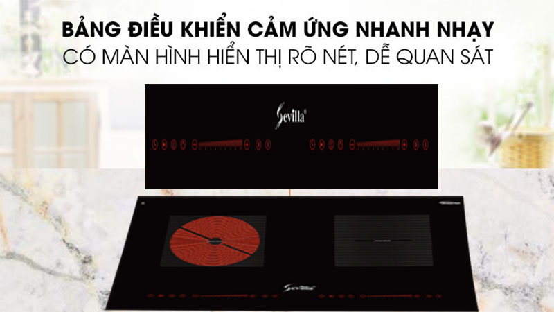 Bảng điều khiển của Bếp từ kết hợp hồng ngoại Sevilla SV-N13S