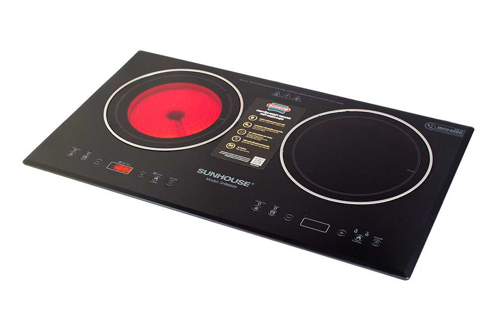 Bếp đôi điện từ hồng ngoại Sunhouse SHB8609 - Hàng chính hãng