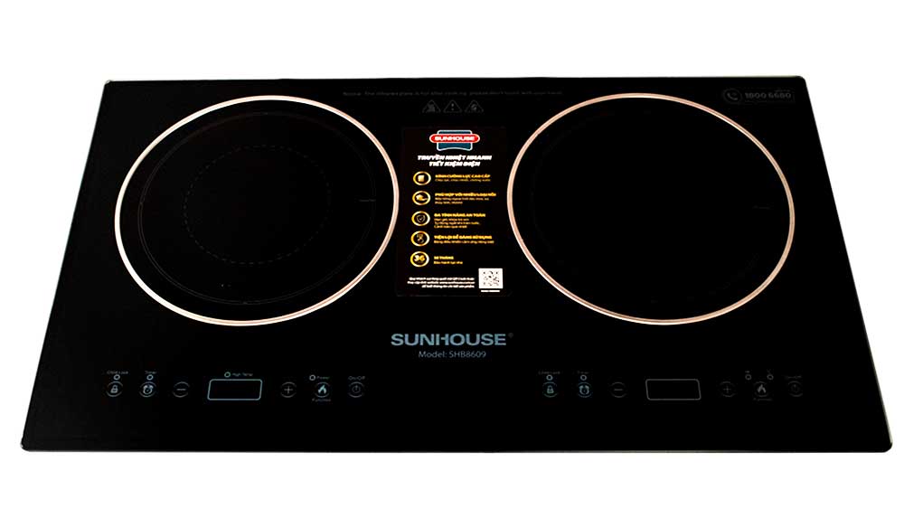 Bếp đôi điện từ hồng ngoại Sunhouse SHB8609 - Hàng chính hãng