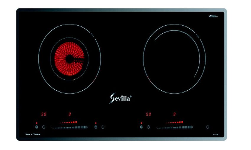 Bếp đôi điện từ hồng ngoại inverter Sevilla SV-T70D - Hàng chính hãng