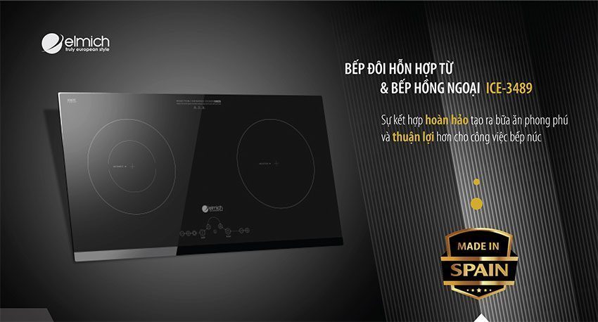 Bếp đôi hỗn hợp Elmich ICE-3489 - Hàng chính hãng