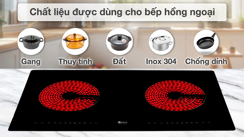 Bếp đôi hồng ngoại Arber AB169 - Hàng chính hãng