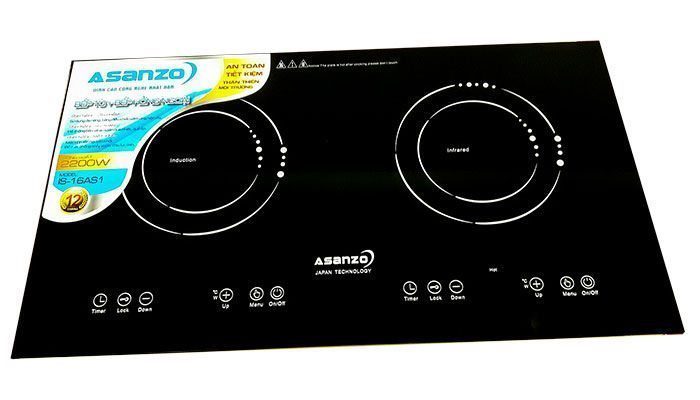 Bếp đôi hồng ngoại điện từ Asanzo IS-16AS1 - Hàng chính hãng
