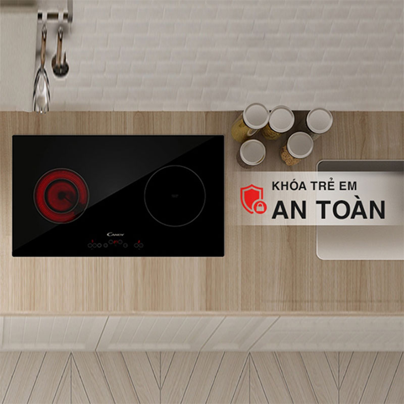 Bếp đôi hồng ngoại điện từ Candy CH711C/1 - Hàng chính hãng