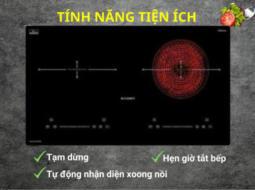 Bếp đôi hồng ngoại điện từ Canzy CZ-SG001H - Hàng chính hãng