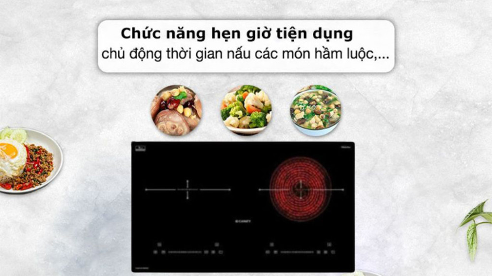 Bếp đôi hồng ngoại điện từ Canzy CZ-SG001H - Hàng chính hãng