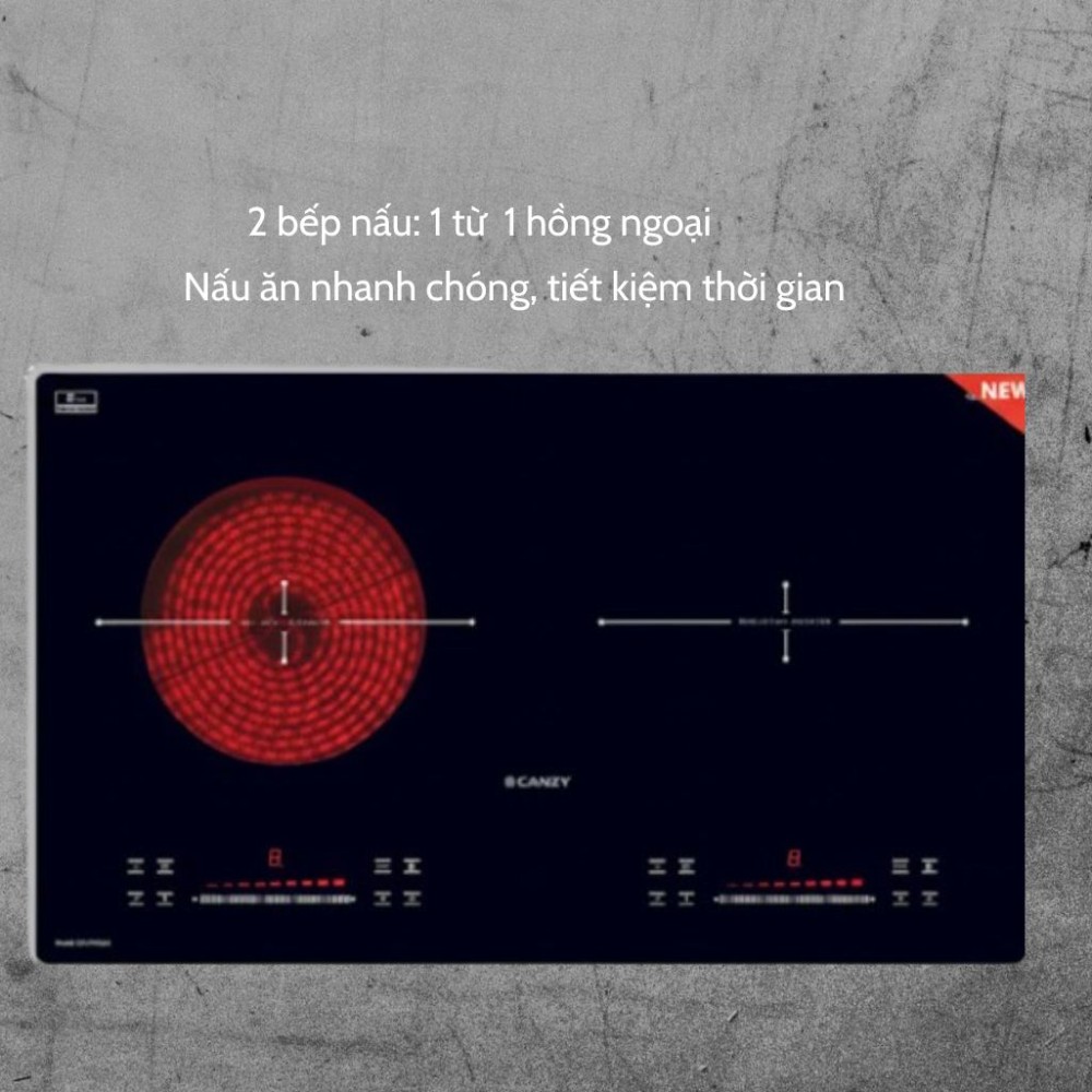 Bếp từ kết hợp hồng ngoại Canzy CZ-VNH268 - Hàng chính hãng