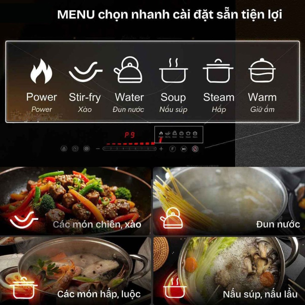 Bếp đôi hồng ngoại điện từ Fujihome IC2519 - Hàng chính hãng