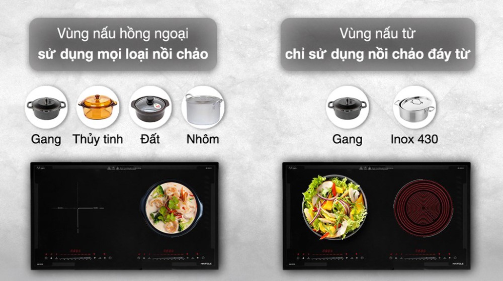 Bếp đôi hồng ngoại điện từ Hafele HC-H7321B (536.61.856) - Hàng chính hãng