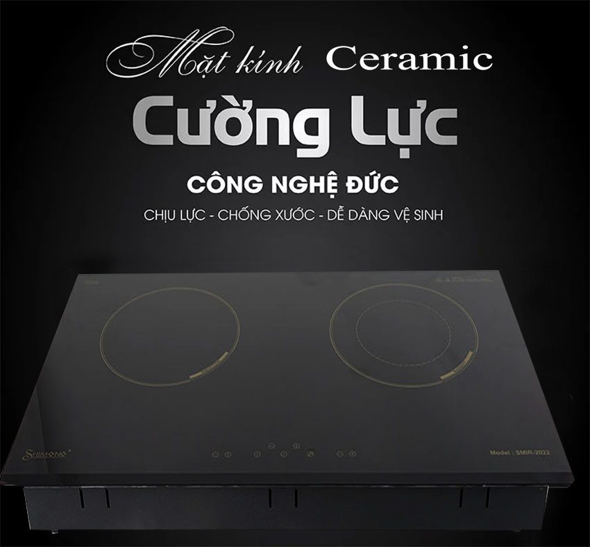 Bếp đôi hồng ngoại điện từ Shimono SMIR-2022 - Hàng chính hãng