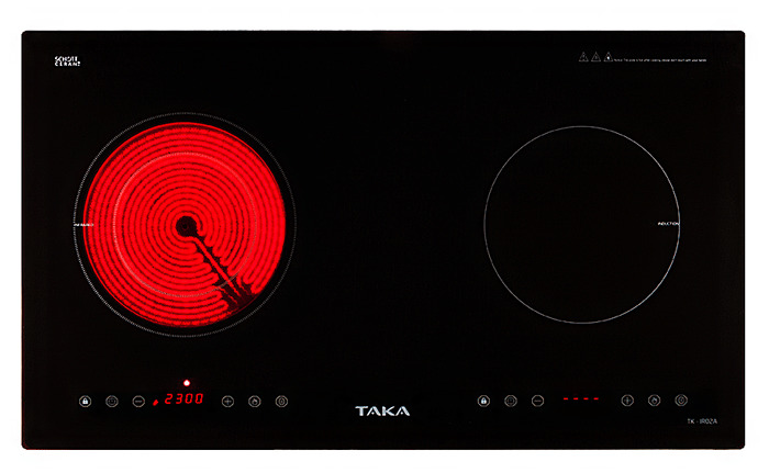 Bếp đôi hồng ngoại - điện từ Taka TK-IR02A - Hàng chính hãng