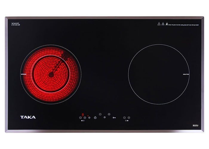 Bếp đôi hồng ngoại điện từ Taka IR2EU - Mặt kính Schott Ceran Đức - Hàng chính hãng