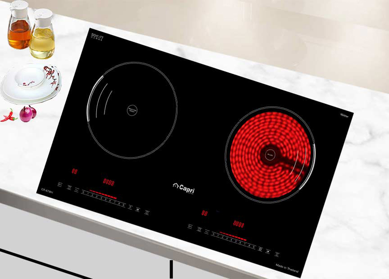 Bếp đôi hồng ngoại điện từ Capri CR-678HI - Hàng chính hãng