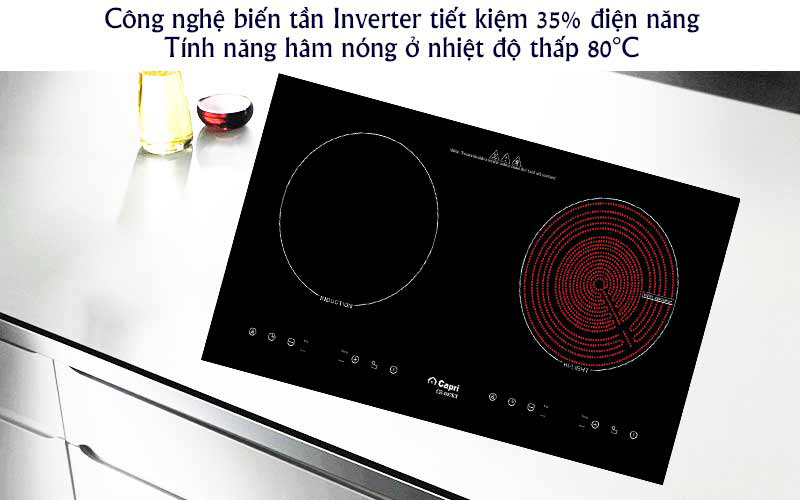 Bếp đôi hồng ngoại điện từ Capri CR-807HI  - Hàng chính hãng