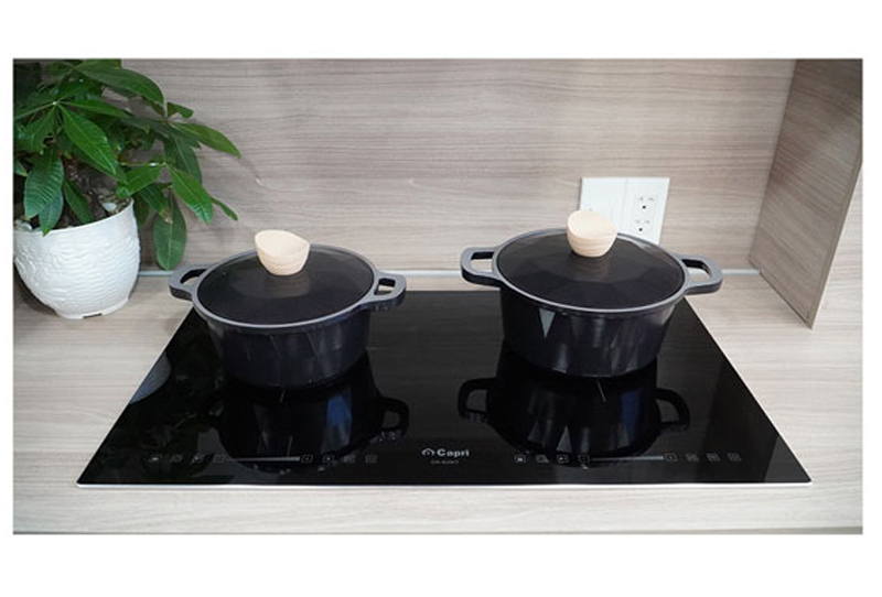Bếp đôi hồng ngoại điện từ Capri CR-825KT - Hàng chính hãng