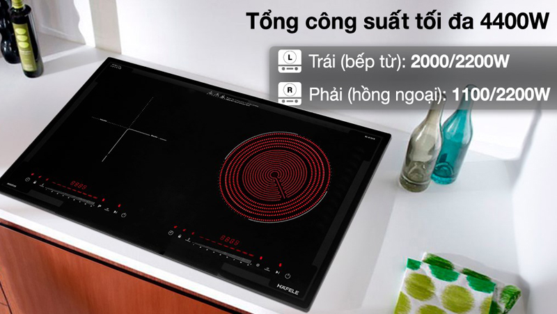 Bếp đôi hồng ngoại điện từ Hafele HC-H7321B - Hàng chính hãng