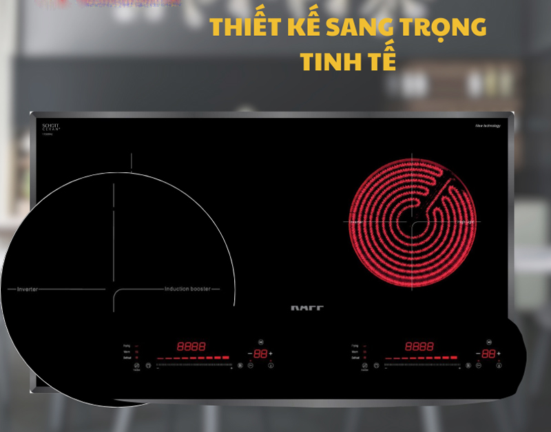 Bếp đôi hồng ngoại điện từ Kaff KF-FL68IC NEW PLUS - Hàng chính hãng