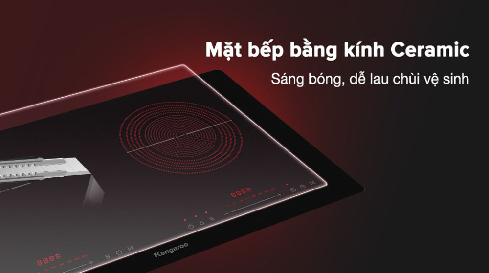 Bếp đôi hồng ngoại điện từ Kangaroo KGIF44D1C - Hàng chính hãng