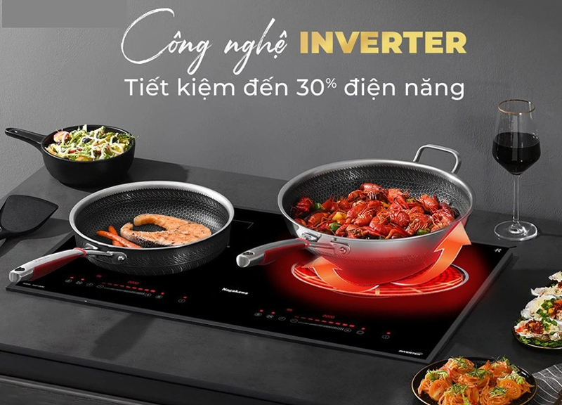 Bếp đôi hồng ngoại điện từ Nagakawa NAG1252M - Hàng chính hãng