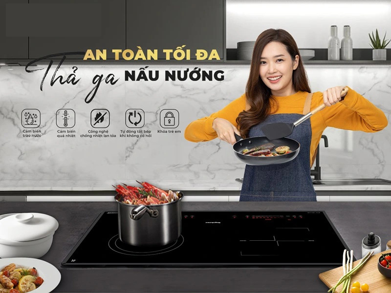 Bếp đôi hồng ngoại điện từ Nagakawa NAG1252M - Hàng chính hãng